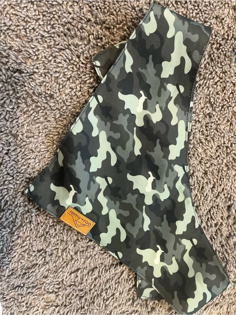 Remy + Roo Green Camo Bandana